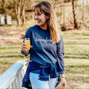 Pink Lily Graphic Homebody Sweatshirt